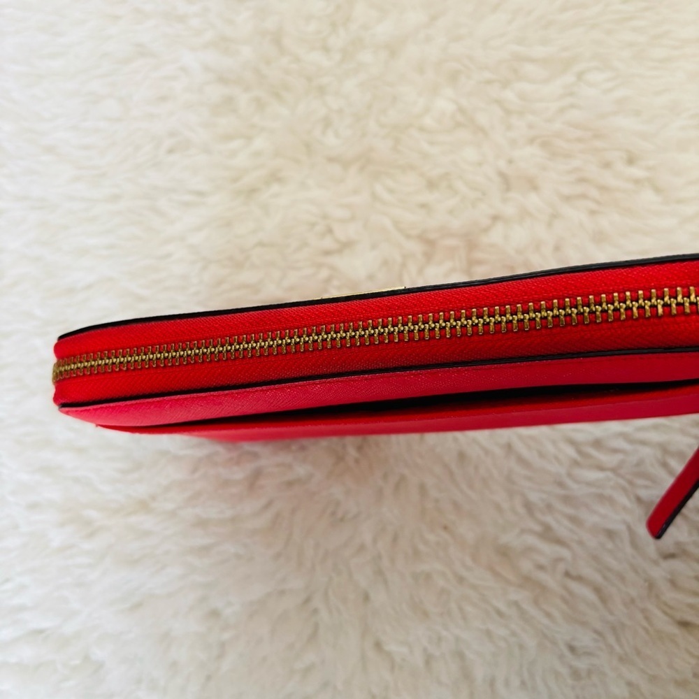 Kate Spade Take The Cake Cherry Red Zip Around Long Wallet - Picture 5 of 16